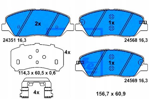 KLOCKI HAM PRZOD HYUNDAI SANTA FE 06- ATE na Arena.pl