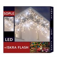 SOPLE 500 LED LAMPKI ZEWNĘTRZNE Białe Ciepłe KURTYNA IP44 STAŁE + FLASH