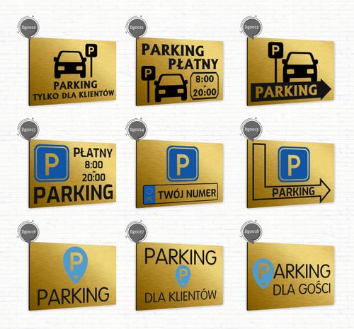 Tabliczka znak informacyjny 30x20 Złota MIJESCE PRYWATNE Nierdzewna na Arena.pl