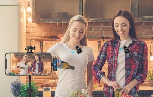 PULUZ MIKROFON BEZPRZEWODOWY Z KLIPSEM PU647B LIGHTNING 360° ENC 10M 2.4GHZ na Arena.pl