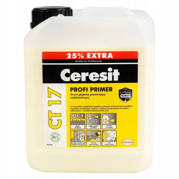 CERESIT GRUNT PENETRUJĄCY SZYBKOSCHNĄCY CT17 5L zdjęcie 2