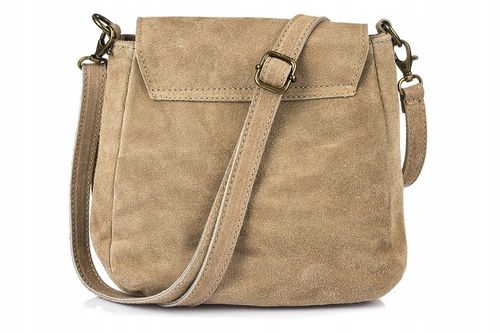 Torebka skórzana Damska Zamszowa Listonoszka retro na Arena.pl