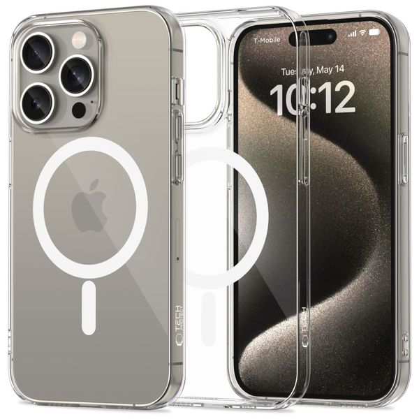 Etui Tech-Protect FlexAir MagSafe TPU DO iPhone 15 Pro Przezroczyste zdjęcie 1