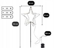 Figura świetlna GWIAZDA 3D Led do ogrodu