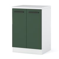 Szafka Kuchenna Stojąca Z Blatem Modułowa Blande 60cm Biała Zieleń