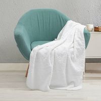 Kocyk Minky z gwiazdkami do sublimacji - biały 152 x 203 cm