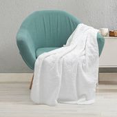 Kocyk Minky z gwiazdkami do sublimacji - biały 152 x 203 cm