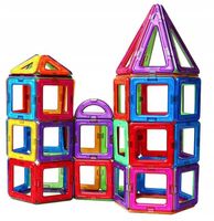 KLOCKI MAGNETYCZNE KONSTRUKCYJNE PANELE NEODYMOWE DLA DZIECI ZESTAW 128 EL.