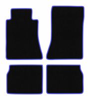 Dywaniki welurowe CARLUX-BLUE do Mercedes E W124 czarne/niebieskie