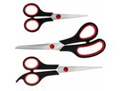 3x nożyczki uniwersalne szkolne biurowe zestaw