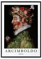 Plakat ramka arcimboldo la primavera 21x30 cm w czarnej ramie