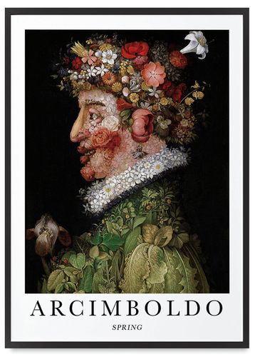 Plakat ramka arcimboldo la primavera 21x30 cm w czarnej ramie na Arena.pl