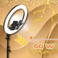 Lampa pierścieniowa RGB RING 26cm 80w + Statyw 220cm + Pilot BT + Zasilacz