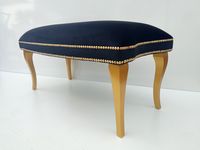 Ławka glamour Dublin do toaletki welurowa czarna