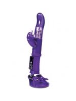 A TOYS, Vibrator with clitoral stimulator, TPR, purple, 22,5 cm
