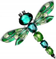 Damska Broszka ważka kryształki pin boho owad  N46_A