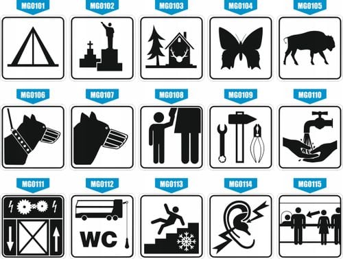 Tabliczka informacyjna Grawer piktogram winda Miejsce na środki czystości na Arena.pl