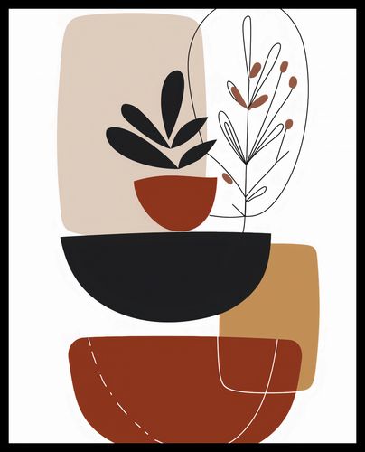 Plakat 40x50cm Botaniczna Abstrakcja na Arena.pl