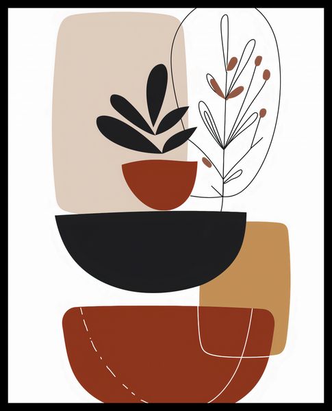 Plakat 40x50cm Botaniczna Abstrakcja zdjęcie 2