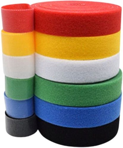 Taśma opaska rzep rzepowa organizer kabli 15mm 25m na Arena.pl