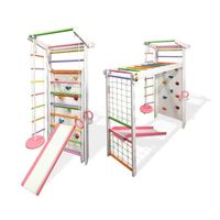 Domowy Plac zabaw Drabinka Czempion Plus biało-różowa