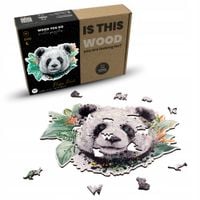 PUZZLE DREWNIANE PANDA w pudełku 140 elementów A4 na prezent