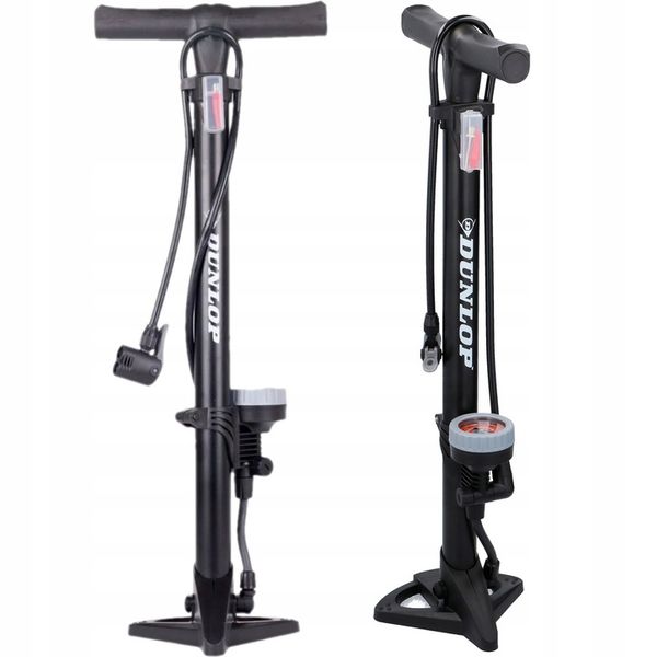 POMPKA ROWEROWA z MANOMETREM do Roweru Podłogowa Samochodowa DUNLOP zdjęcie 6
