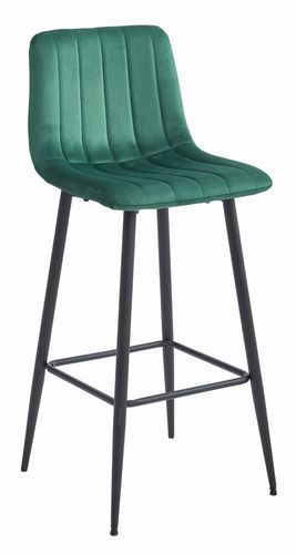 Hoker POZZA - ciemna zieleń aksamit / nogi czarne x 1 na Arena.pl