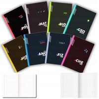 KOMPLET 8 ZESZYTÓW ZE ŚCIĄGĄ A5/60K ŚCIĄGA KOLOROWA 60 KARTEK KLASA 7-8 TOP