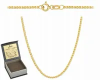 ZŁOTY MOCNY ŁAŃCUSZEK LISI OGON 55 CM 585 GRAWER