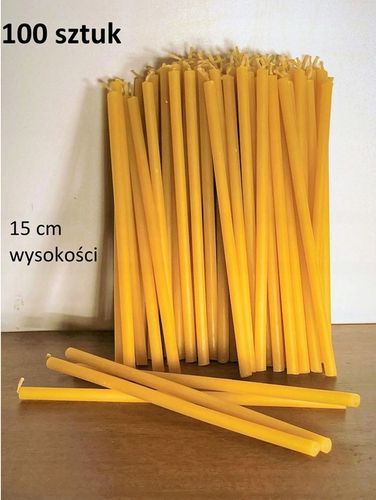 ŚWIECE CERKIEWNE 100 SZTUK - 15 CM WYS. na Arena.pl