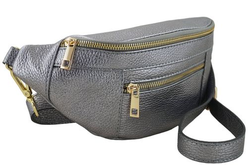 Modna torebka nerka metalizowana - Srebrna ciemna na Arena.pl