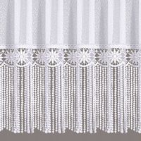 GIPIURA,KORONKA BIAŁA-FRĘDZLE KWIATEK 30CM