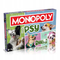 GRA PLANSZOWA MONOPOLY PSY 2025 WINNING MOVES KOLEKCJONERSKA EDYCJA RODZINA