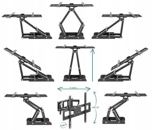 Extra Mocny Obrotowy Uchwyt do Telewizora Wieszak TV 25-70 cali Uniwersalny na Arena.pl