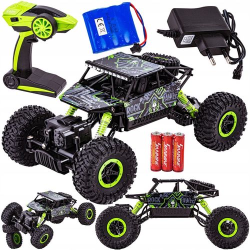 Samochód Auto RC ROCK CRAWLER 2.4 GHz 1:18 Zielony Zdalnie Sterowany na Arena.pl