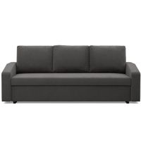 Kanapa rozkładana, BLOM, Mikrofaza, 220x92x85 cm, szary | TYLETEGOTU