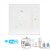 Termostat LED WiFi TUYA bojler gazowy na wodę ogrzewanie GC 5A AC95~240V bi