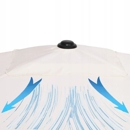 DUŻY PARASOL OGRODOWY SKŁADANY ECRU ŁAMANY BALKONOWY 240cm Z KORBĄ SOLIDNY na Arena.pl