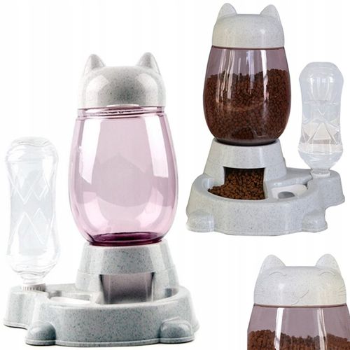 AUTOMATYCZNY PODAJNIK WODY I KARMY MISKA DLA KOTA I PSA DOZOWNIK 2W1 POIDŁO na Arena.pl