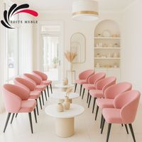 Krzesło Tapicerowane Premium KL-8 Pudrowy Róż Piano 20