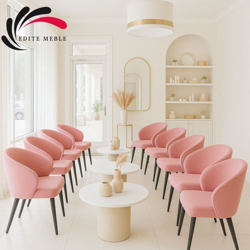 Krzesło Tapicerowane Premium KL-8 Pudrowy Róż Piano 20 na Arena.pl