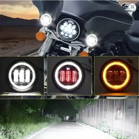 Lampy przednie 4.5" Full LED + DRL, kierunkowskazy, 2 szt