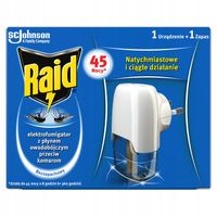ELEKTROFUMIGATOR OWADOBÓJCZY Z PŁYNEM RAID NA KOMARY BEZZAPACHOWY 45