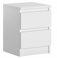 Szafka Nocna Do Sypialni 2 Szuflady Stolik Do Łóżka Pari 2 Biały Mat