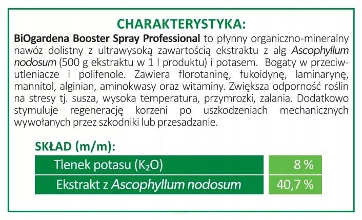 BioGardena Booster Spray Professional 1l zdjęcie 3