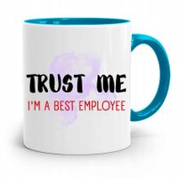 Pracownika Kubek Błękitny Best Employee Z Nadrukiem Ze Zdjęciem