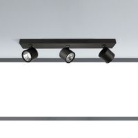 Plafon LAMPA sufitowa BONIVA SPL-2854-3B-BL Italux metalowa OPRAWA regulowane LED 15W 3000K reflektorki na listwie czarne