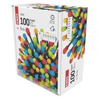 EMOS lampki choinkowe multikolor 100 LED cherry 5m zielony przewód, D5GM02