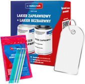 lakier zaprawka + bezbarwny + patyczki zaprawkowe renault 369 blanc glacier